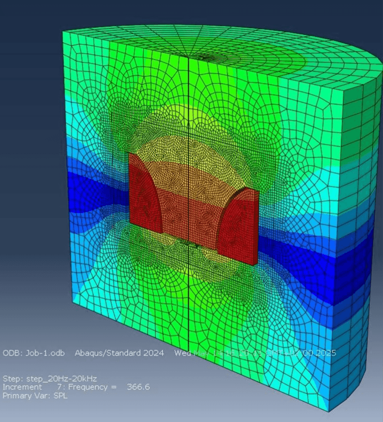 Polymer Speaker Design Study: abaqus acoustic.
