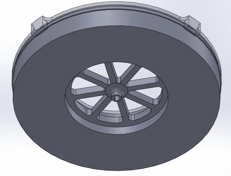 Gyroscopic Glove for Hand Tremors: cad housing weights bottom.