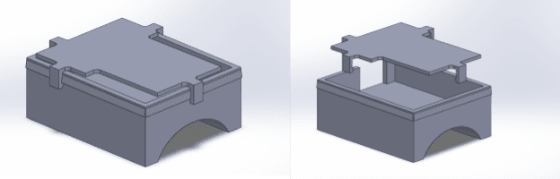 Gyroscopic Glove for Hand Tremors: cad housing electronics.