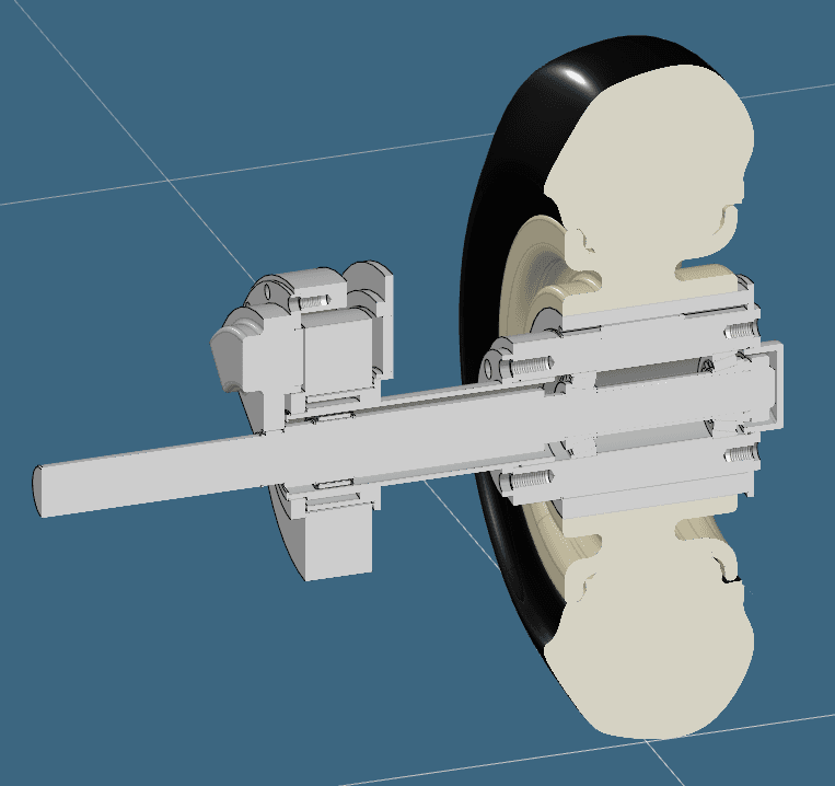 Light Aircraft Braking System: cad section.